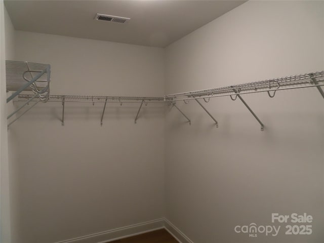 view of walk in closet