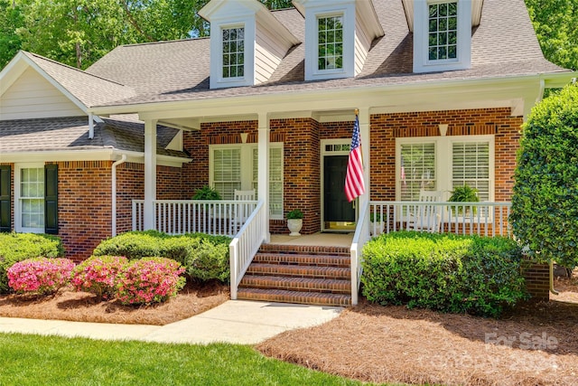 view of front of house featuring covered porch