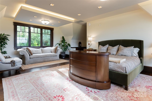 bedroom featuring hardwood / wood-style flooring