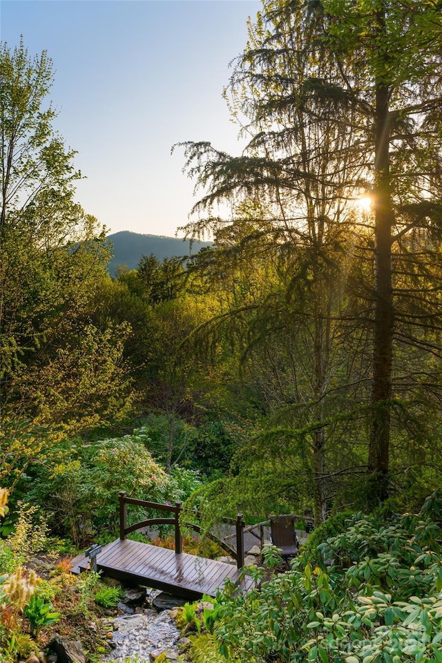 surrounding community with a mountain view