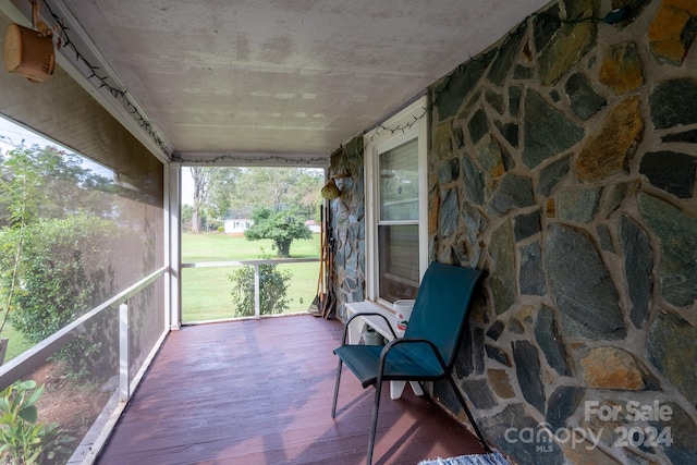 view of sunroom