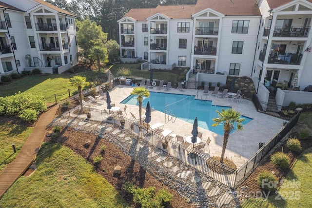 view of pool with a patio