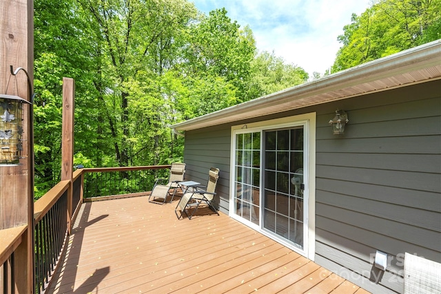 view of wooden deck