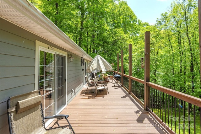 view of wooden deck