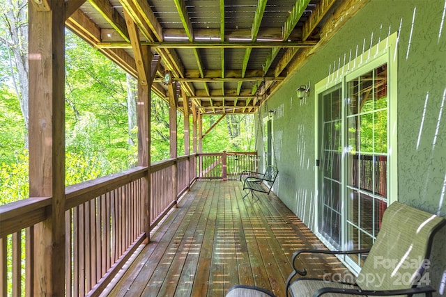 view of wooden terrace