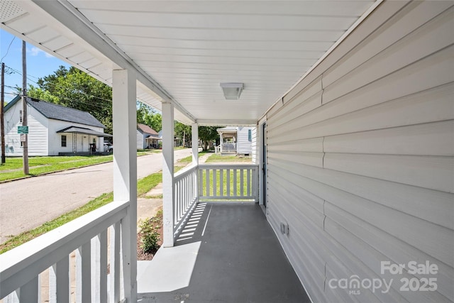 view of patio featuring covered porch