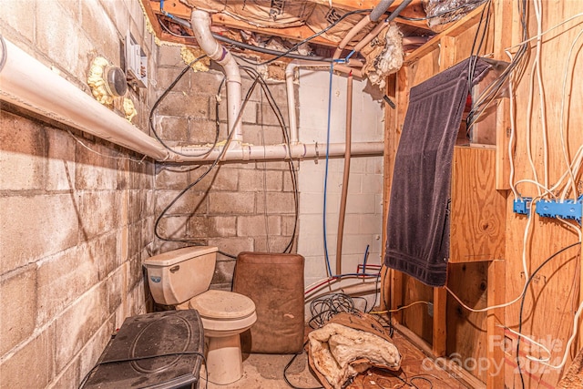 interior space with toilet