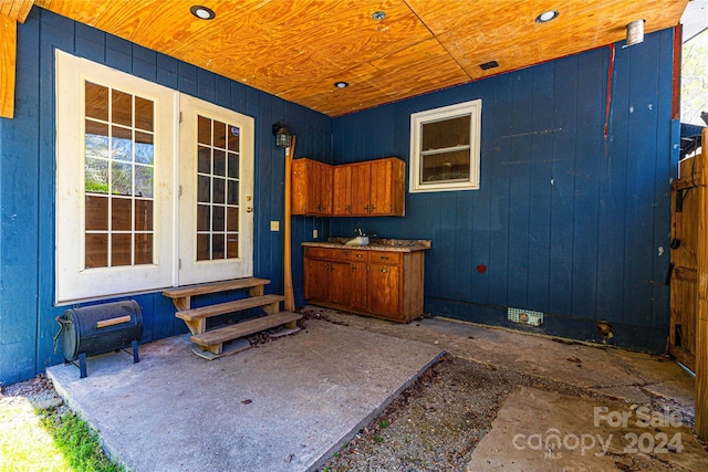 view of patio / terrace featuring french doors