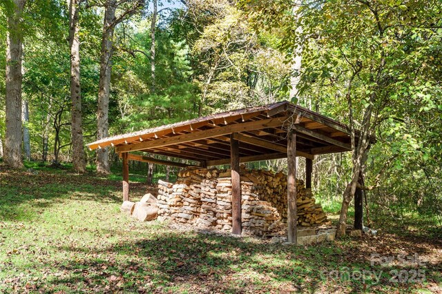 view of home's community with an outbuilding