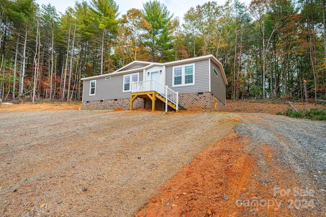 view of manufactured / mobile home