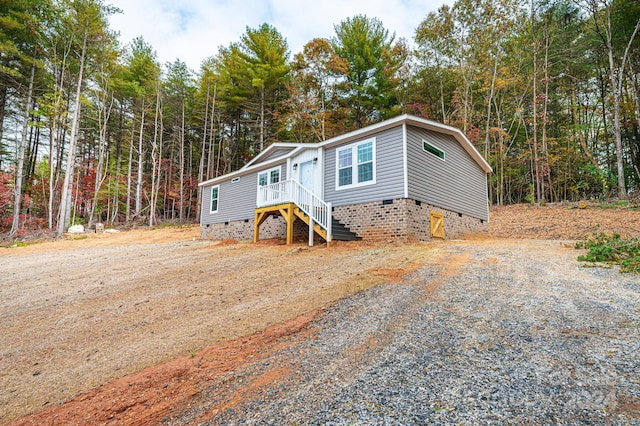 view of manufactured / mobile home