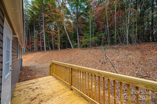 view of wooden deck