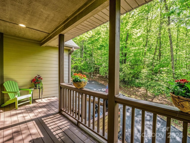 view of wooden deck