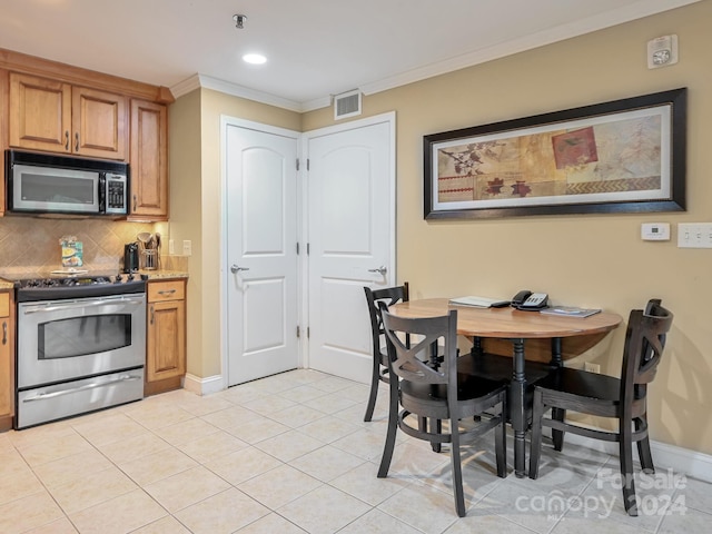 218 Bowling Park Rd Unit 218, Asheville, NC 28803 - tiled dining space with ornamental molding