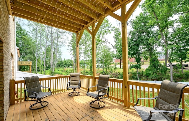 view of wooden terrace