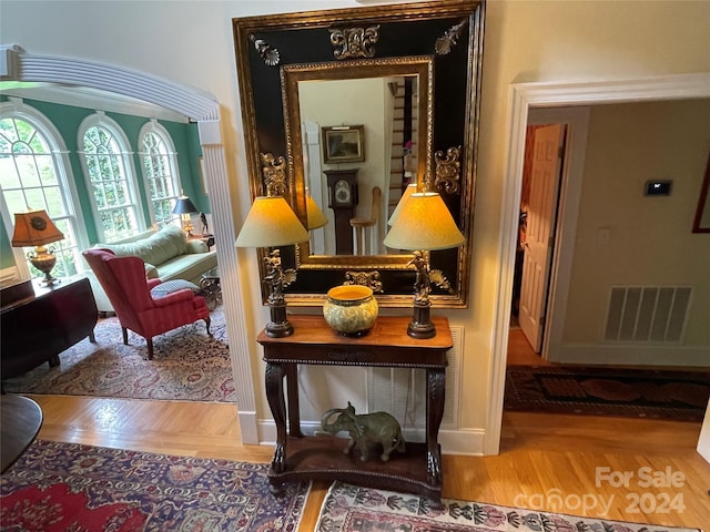 hallway featuring hardwood / wood-style floors