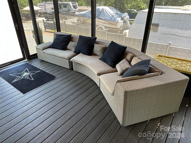 view of sunroom