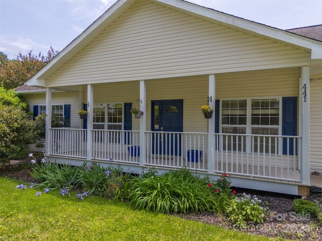 view of front of home with a porch