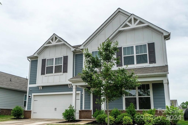 craftsman-style house with a garage