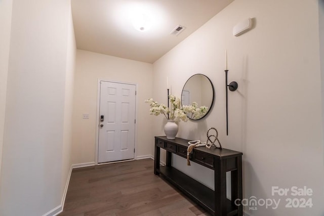 interior space featuring dark hardwood / wood-style flooring