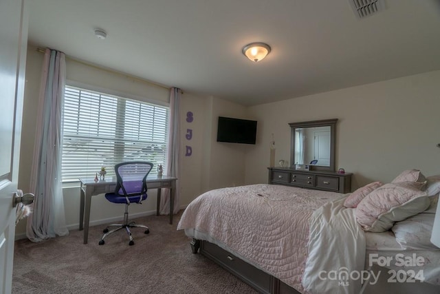 view of carpeted bedroom