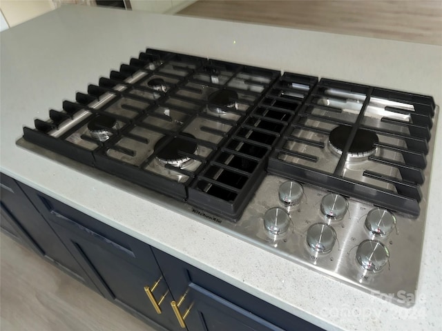 interior details featuring stainless steel gas stovetop