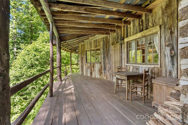 view of wooden terrace