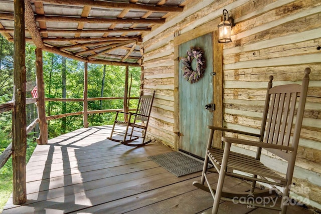 view of wooden deck