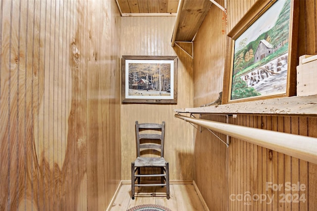 spacious closet featuring light wood-type flooring