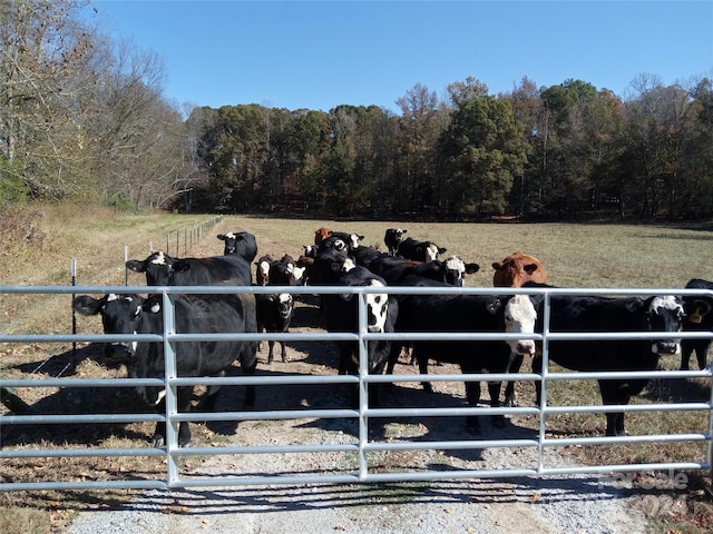 exterior space featuring a rural view