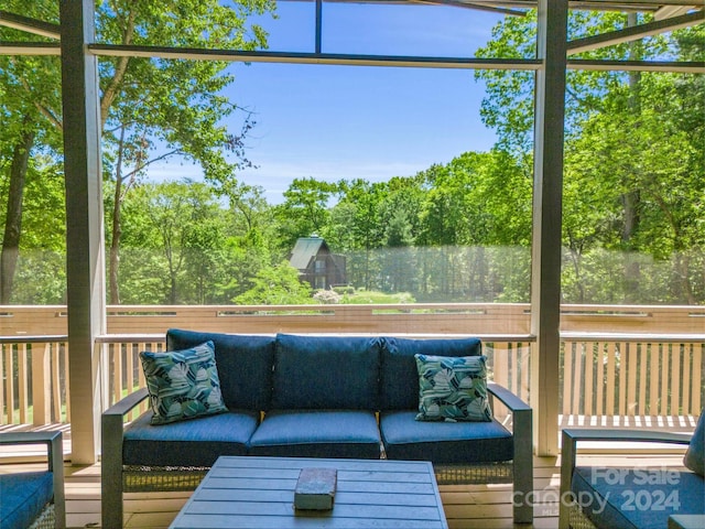 view of sunroom