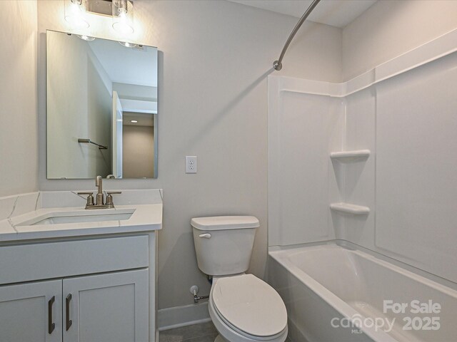 1217 E 34th St Unit Csw0316, Charlotte, NC 28205 - full bath with baseboards, vanity,  shower combination, and toilet