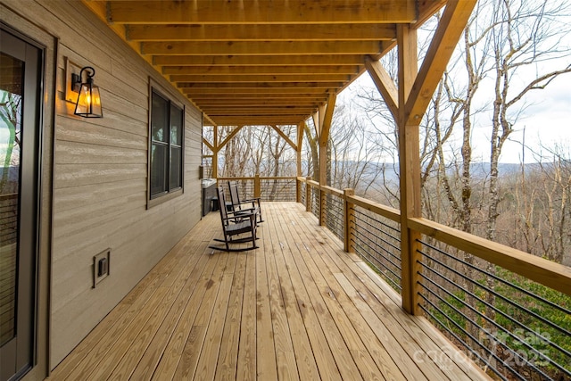 view of wooden terrace