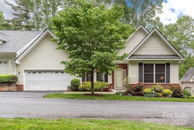 view of front facade with a garage