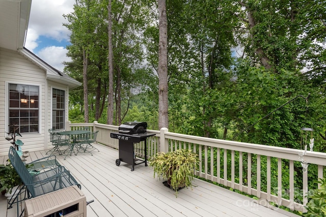 deck with grilling area