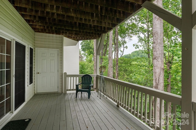 view of wooden terrace