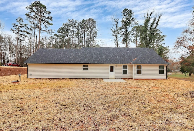 rear view of property with a patio area