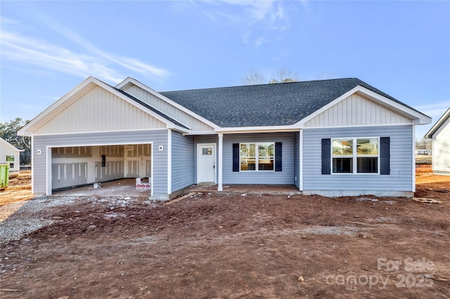 view of front of home featuring a garage