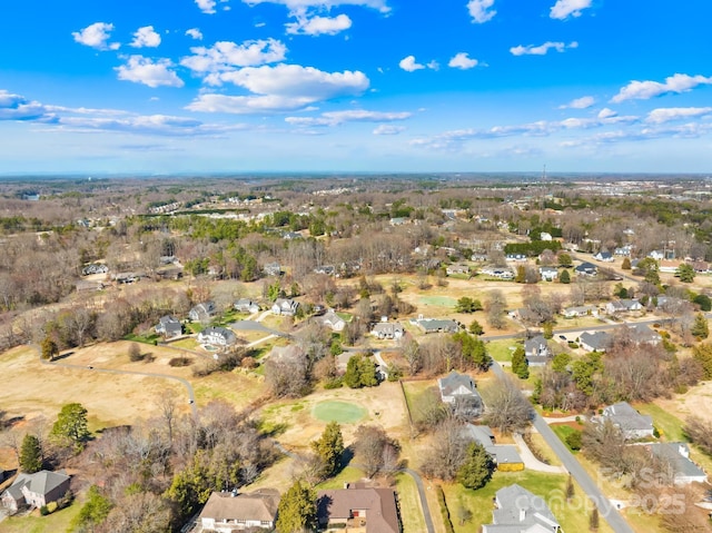 aerial view with a residential view