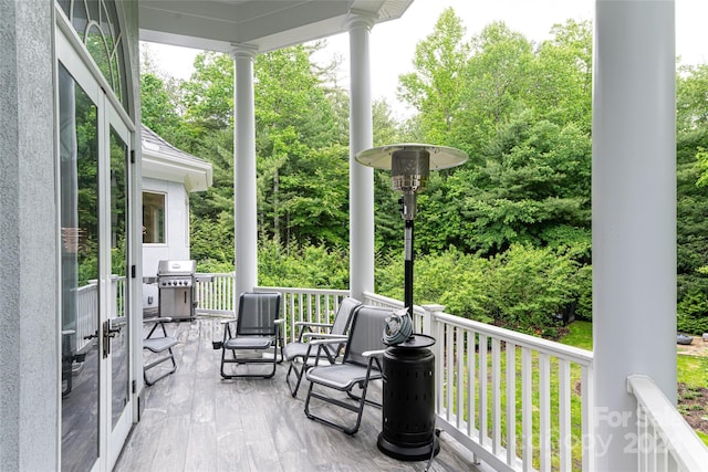 view of sunroom