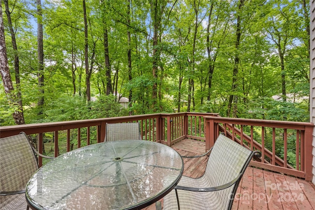 view of wooden deck