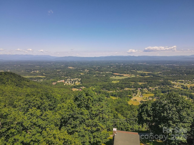 bird's eye view featuring a mountain view