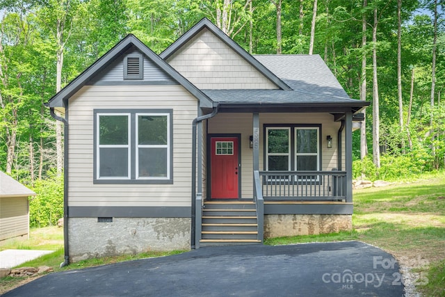 bungalow with a porch