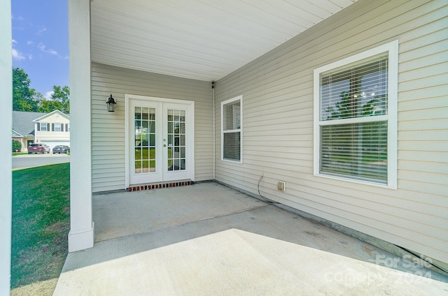 view of patio with french doors