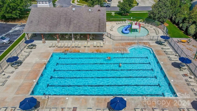 view of pool with a patio area