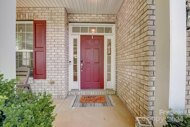 view of doorway to property