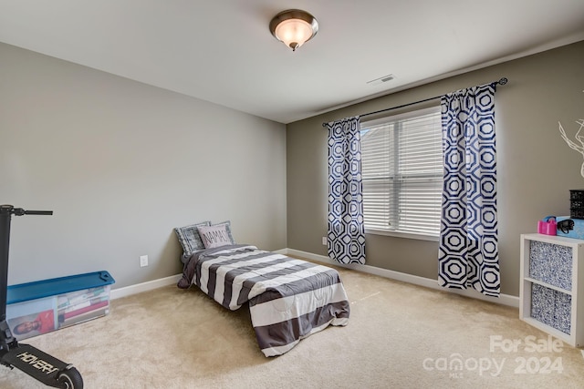 view of carpeted bedroom