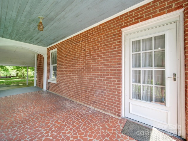 view of patio with covered porch