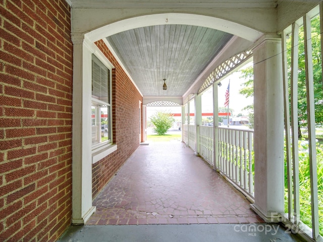 view of patio with covered porch