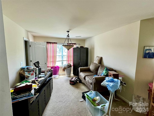 view of carpeted living room